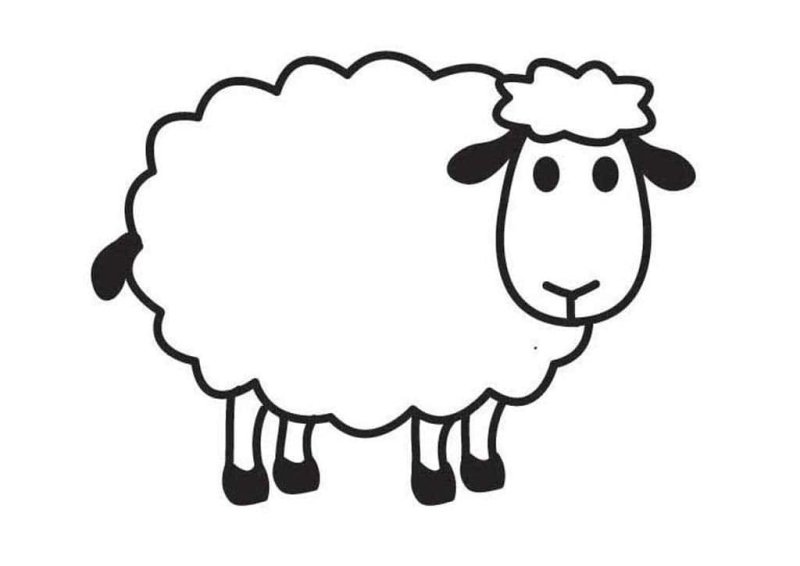 Барашек шаблон для аппликации