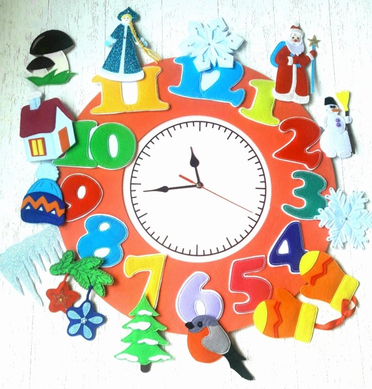 Новогодние часы поделка
