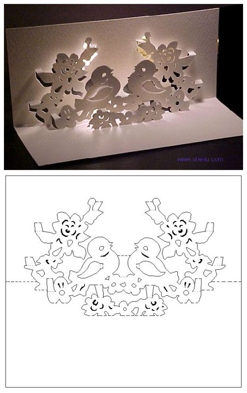 Объемные открытки макет