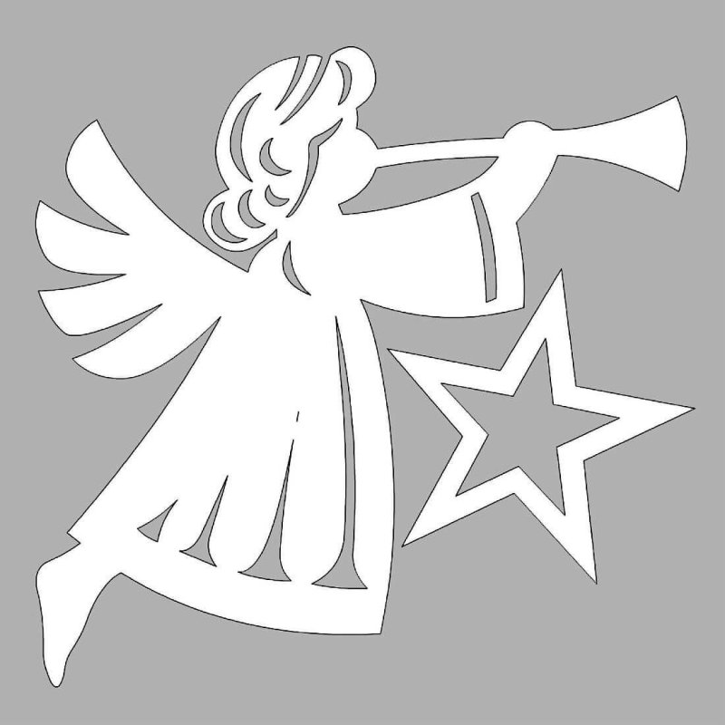 Трафарет ангела для вырезания
