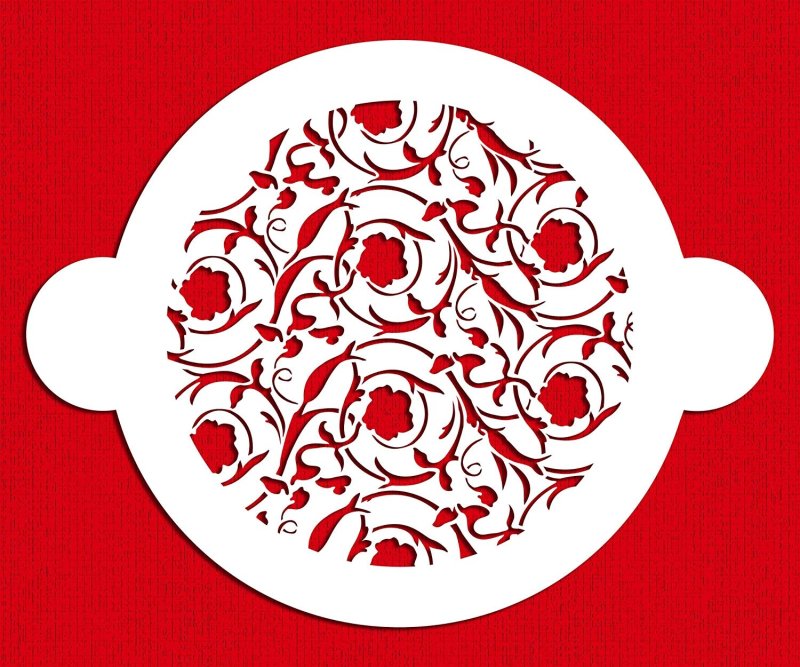 Круглый трафарет для торта