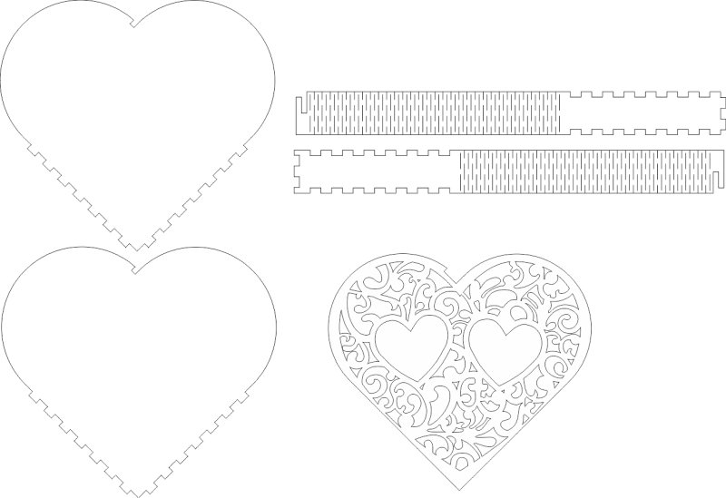 Сердце для лазерной резки