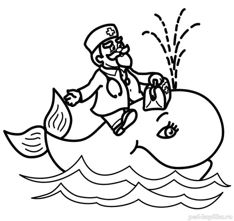 Корней Чуковский Айболит раскраска