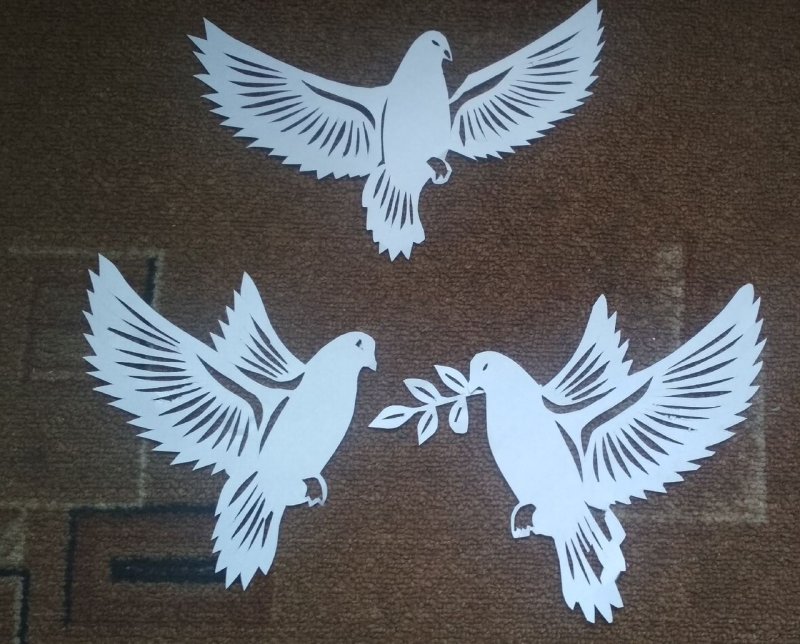 Вытынанка голубь