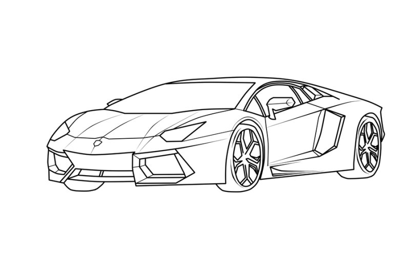 Раскраска Lamborghini Aventador