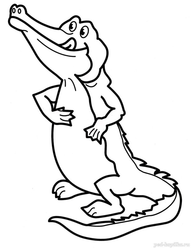 Крокодил корней Чуковский раскрашивания