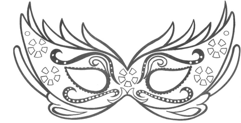 Карнавальная маска трафарет