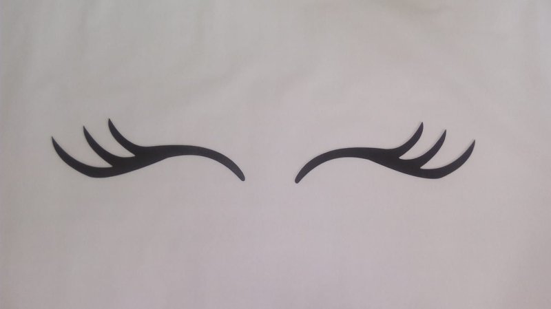 Ресницы единорога трафарет