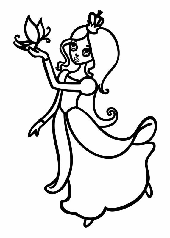 Трафареты для рисования для детей принцессы