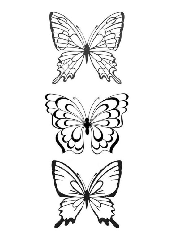 Трафареты бабочки