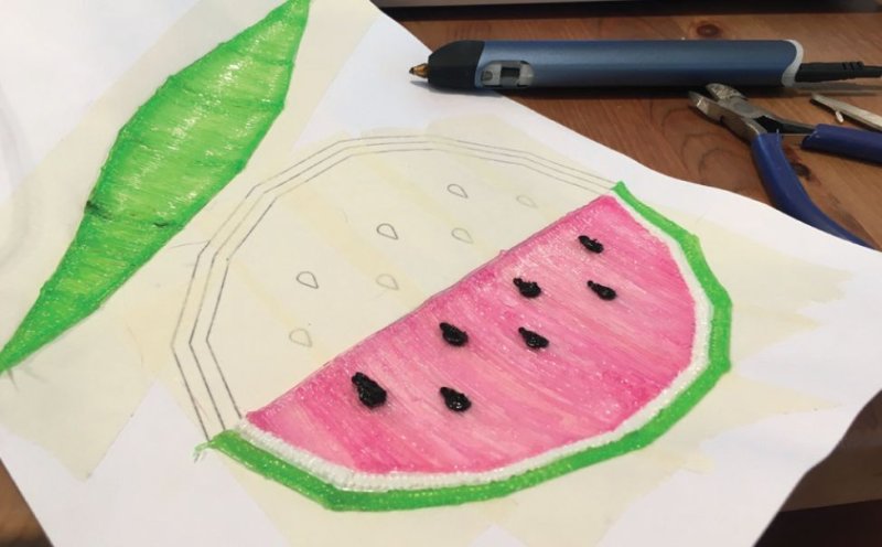 Аппликация долька арбуза
