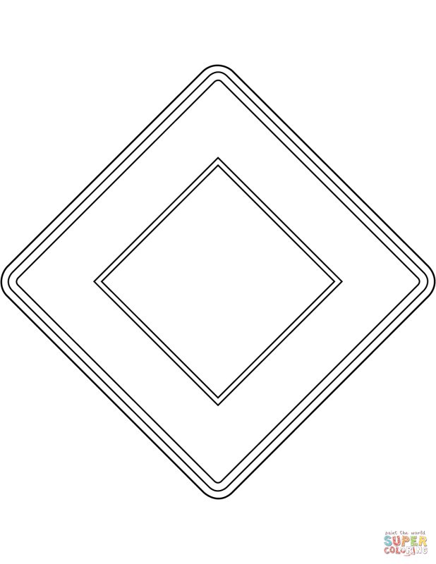 Раскраски дорожных знаков