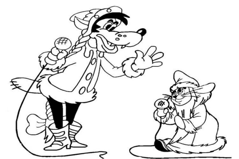 Ну погоди новый год раскраска