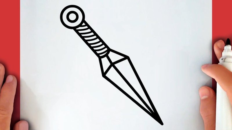 Трафарет для 3д ручки кунай