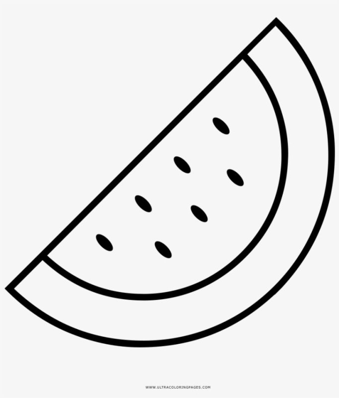Арбуз раскраска
