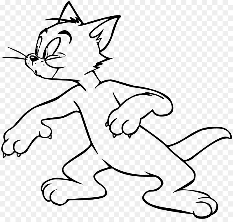 Кот том трафарет