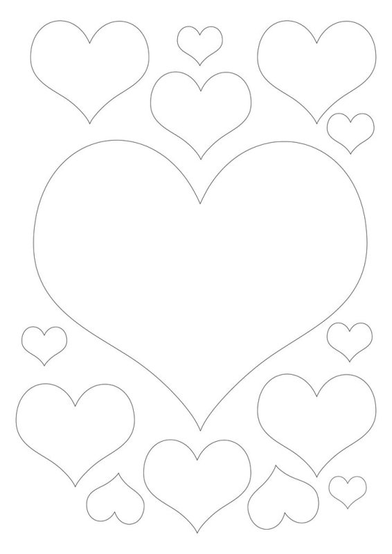 Трафарет сердечки