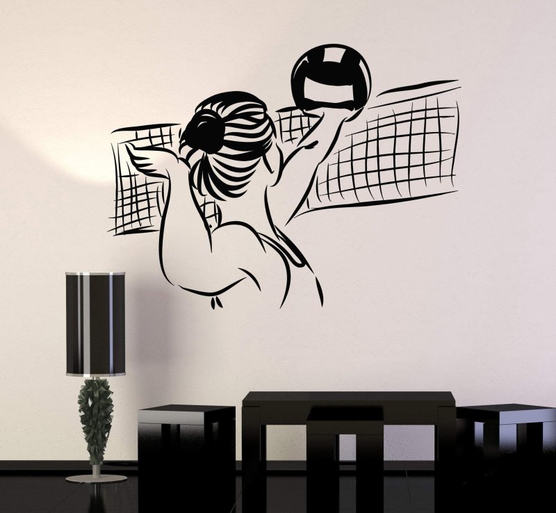 Трафарет спорт на стену