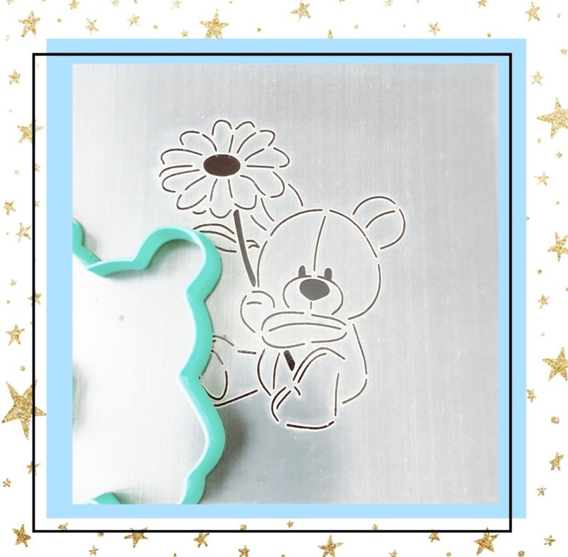 Трафареты мишка на пряники для росписи