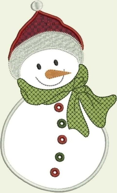 Шаблон снеговика для аппликации