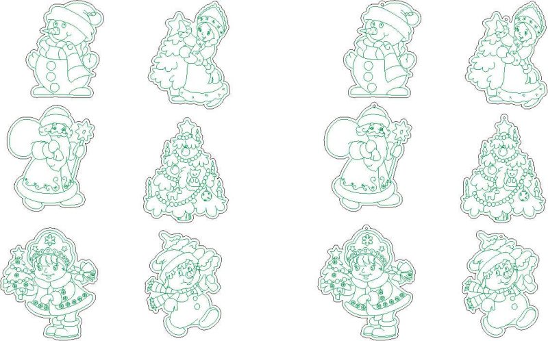 Макеты на лазер новогодние