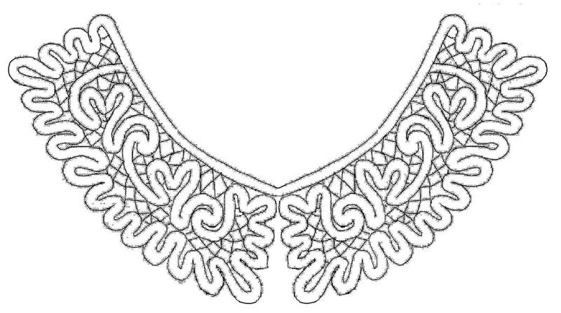 Вологодское кружево воротник сколок