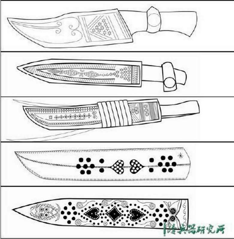 Рисунок на ножнах эскизы