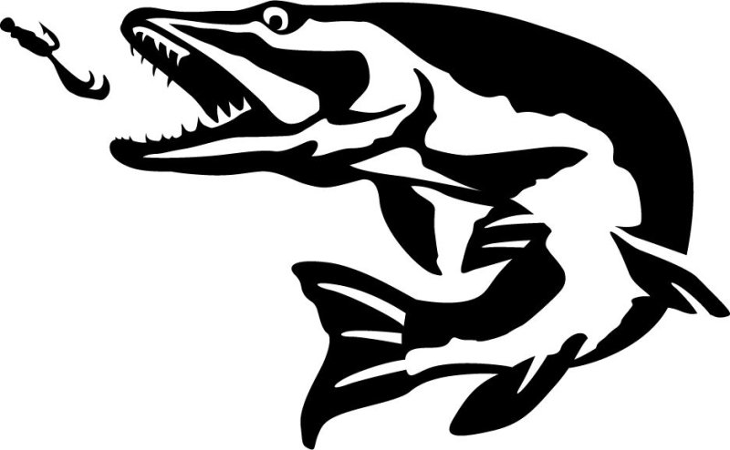 Трафарет рыбака