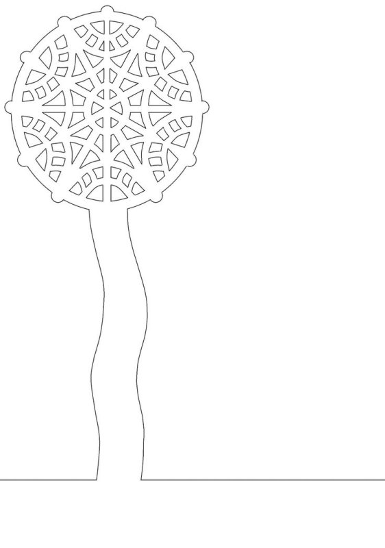 Ажурное дерево для вырезания