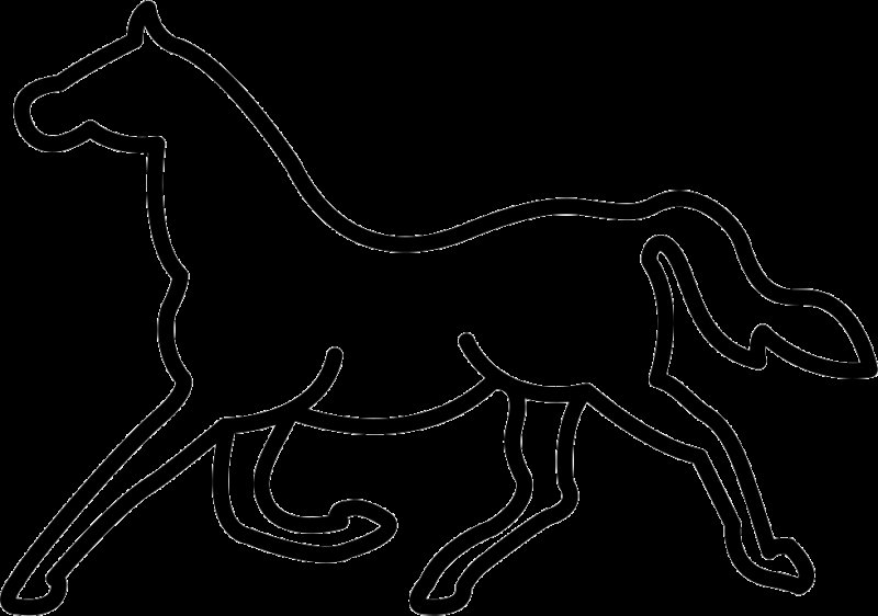 Трафарет лошади