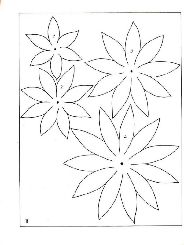 Шаблоны цветов для вырезания