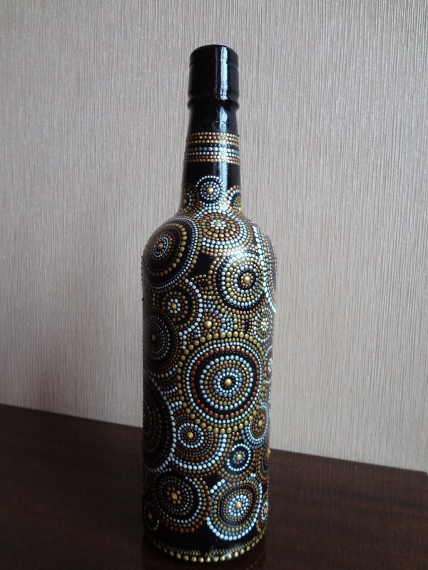 Роспись стеклянных бутылок
