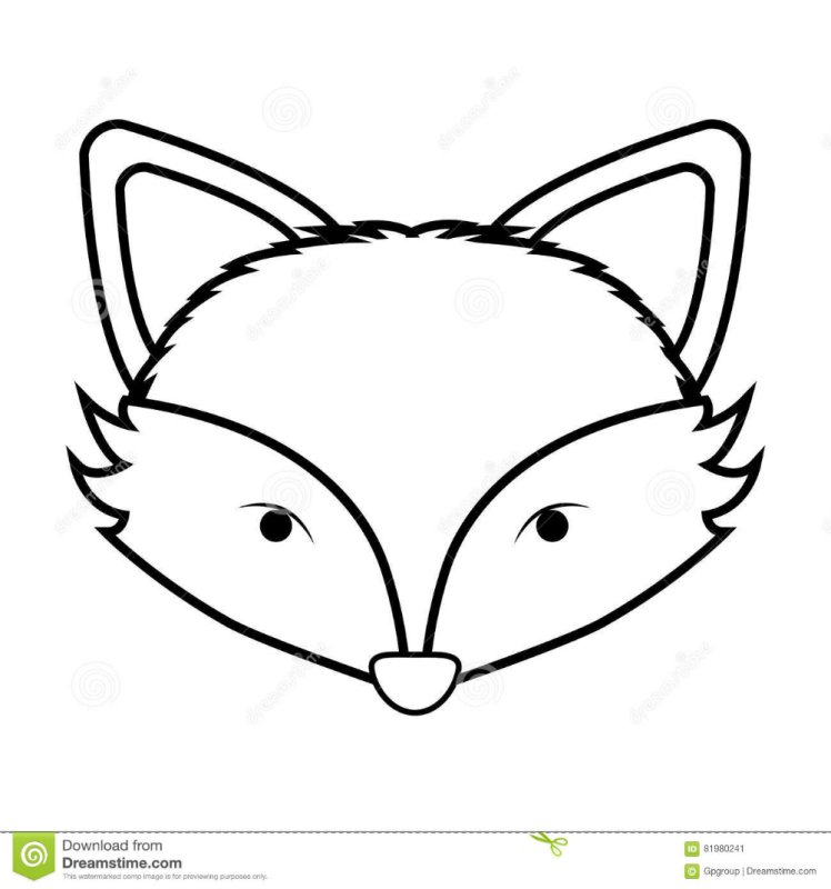 Маска лисы раскраска