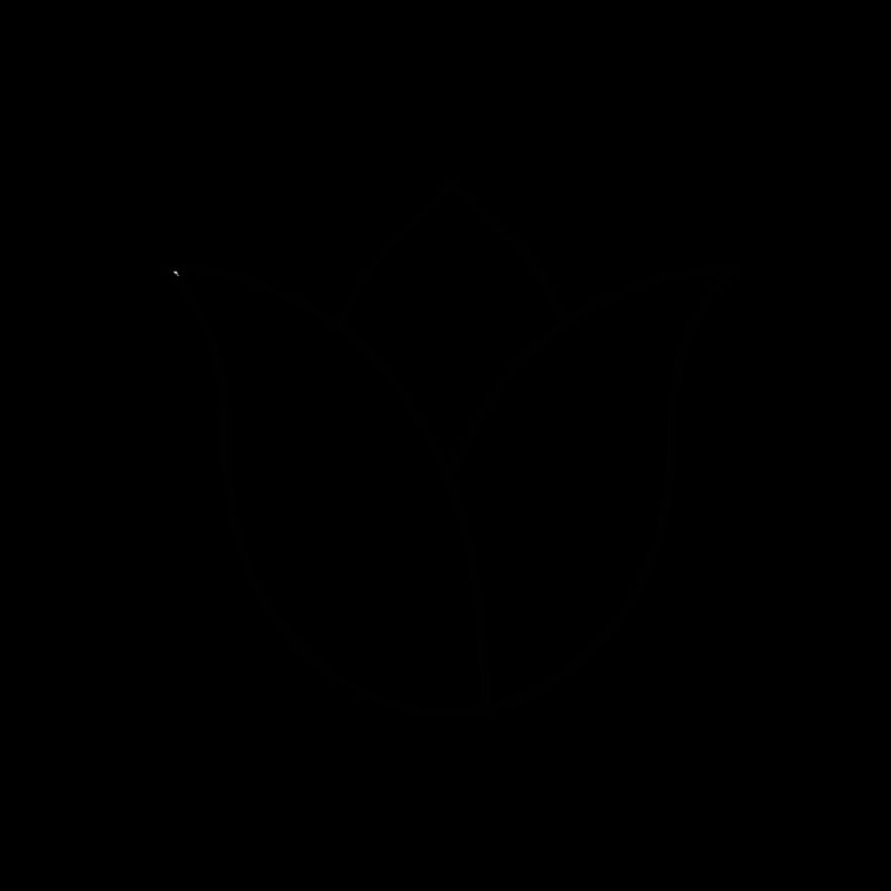 Бутон тюльпана трафарет