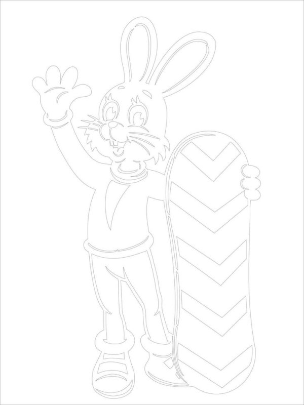 Заяц ну погоди раскраска