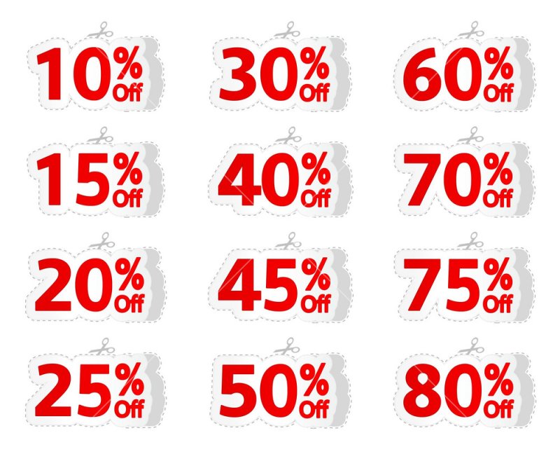 Скидки трафарет