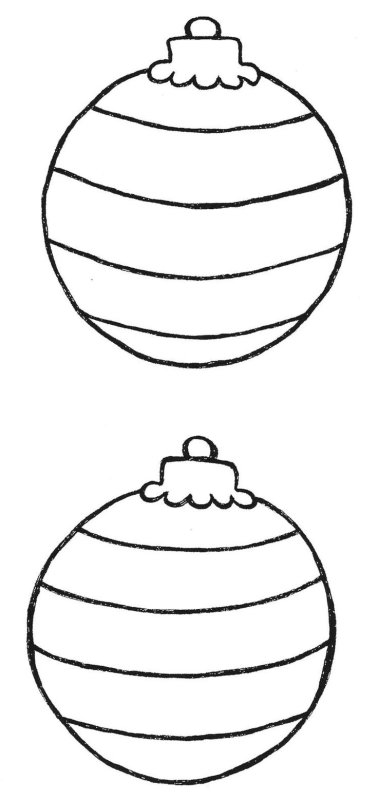 Елочная игрушка шар трафарет