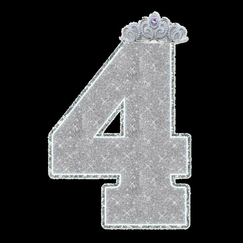 Трафарет для торта цифра 4