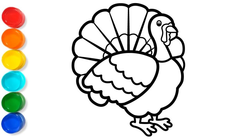 Трафарет индюка