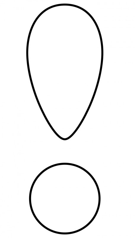 Восклицательный знак трафарет
