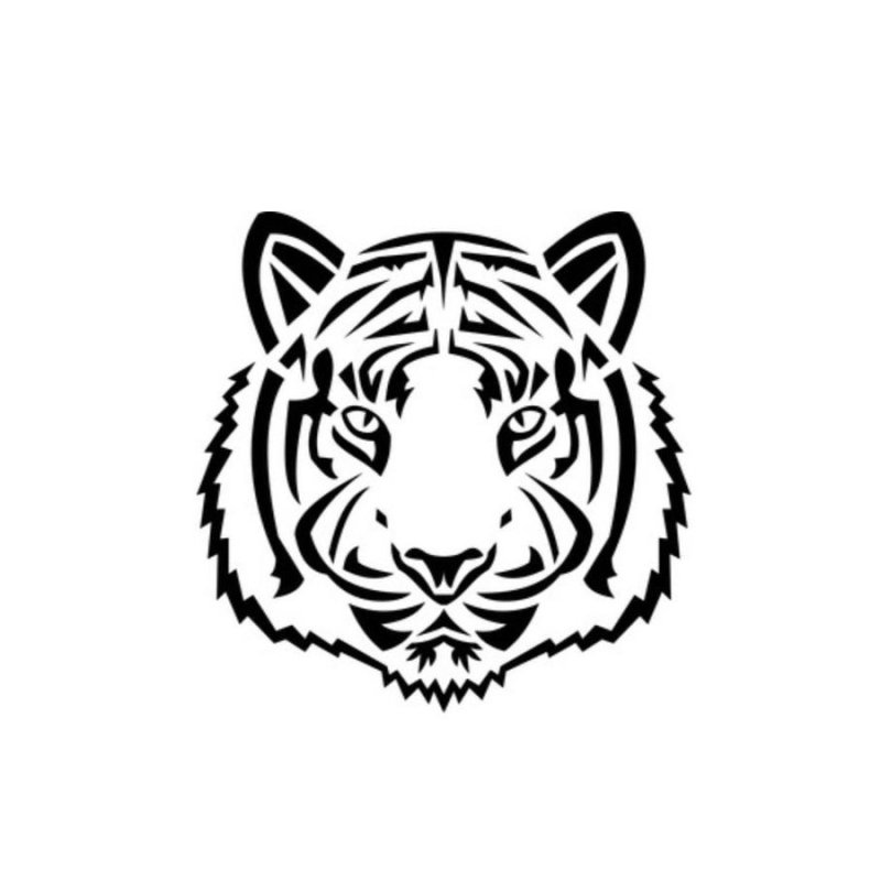 Тигр трафарет