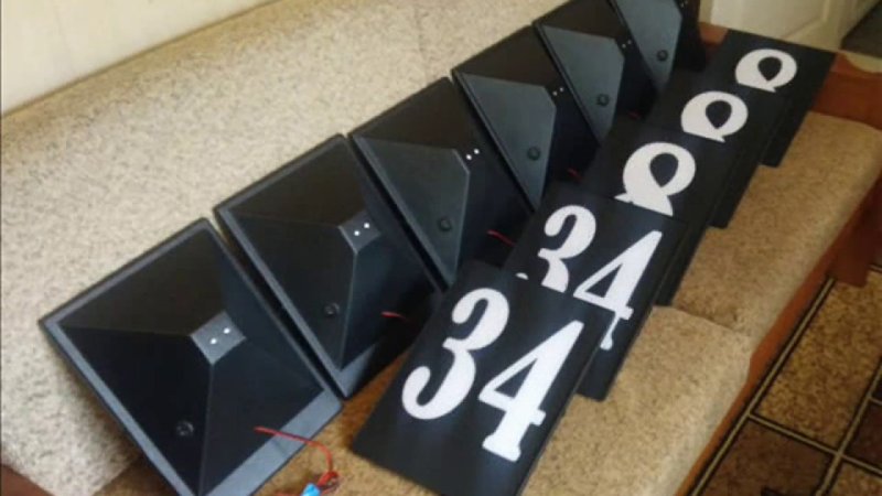 Светящиеся номера для маршруток