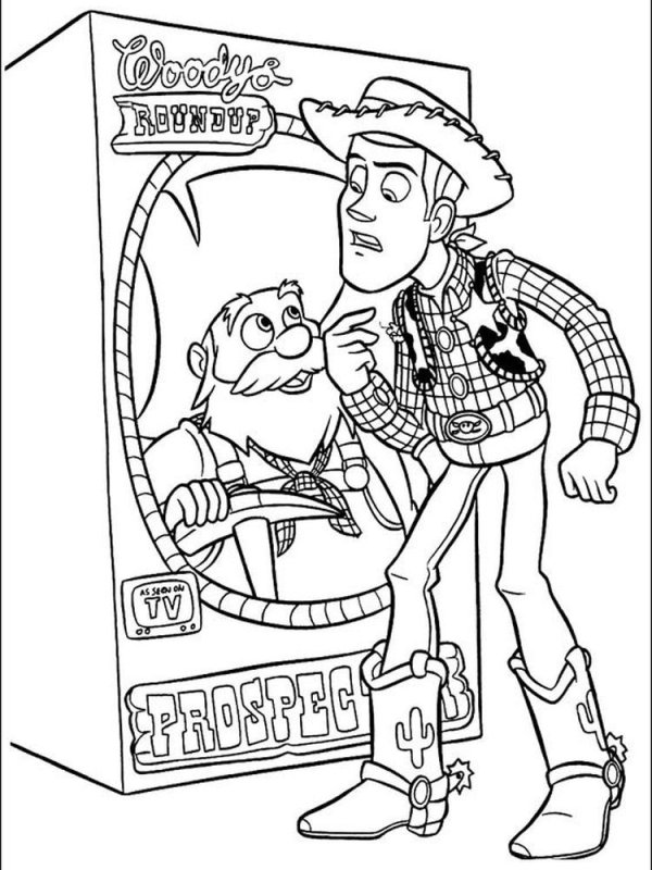 Вуди и Базз раскраска