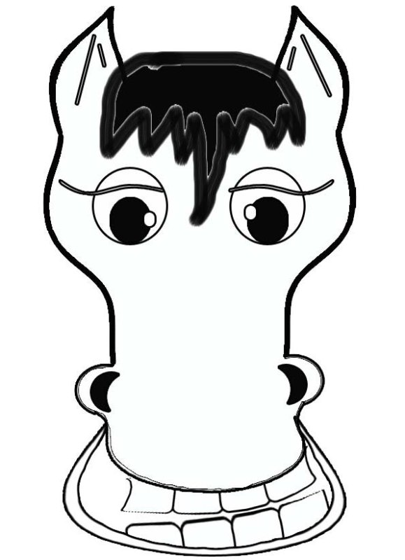 Маска лошади раскраска