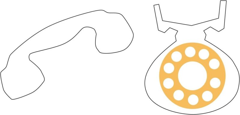 Телефонная трубка из картона