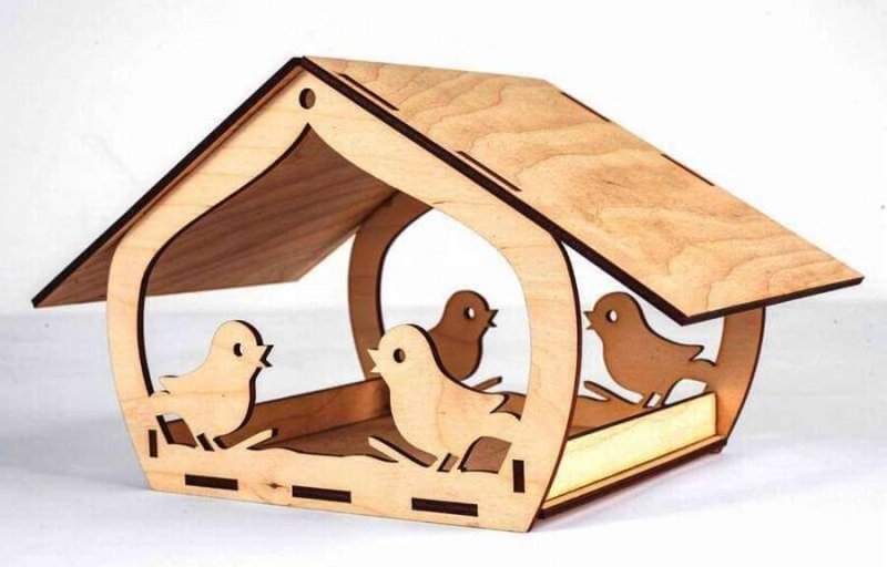 Кормушка для птиц фанера