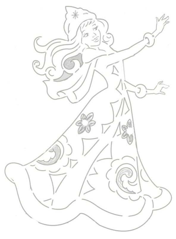 Украшения на окна Снегурочка