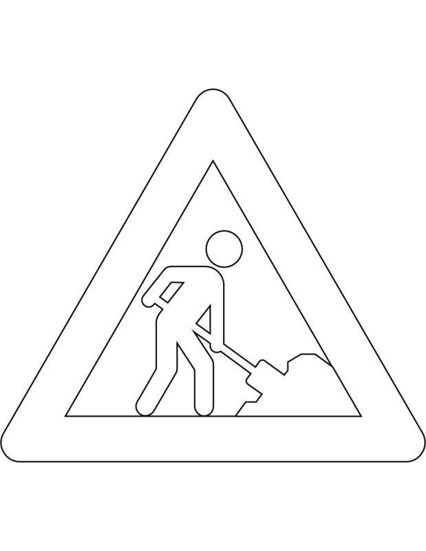 Раскраска знаки дорожного движения для детей