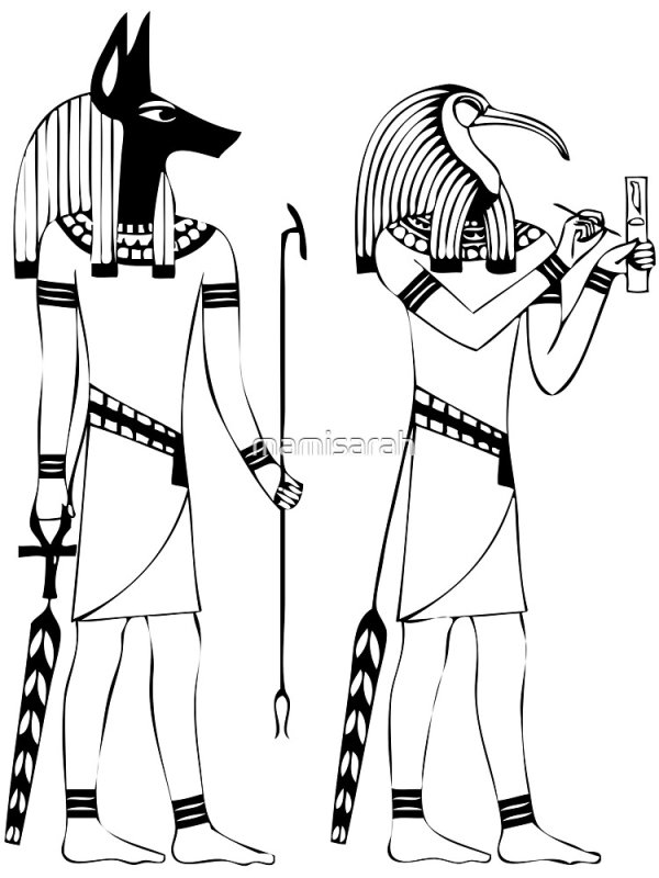 Анубис Египетский рисунок