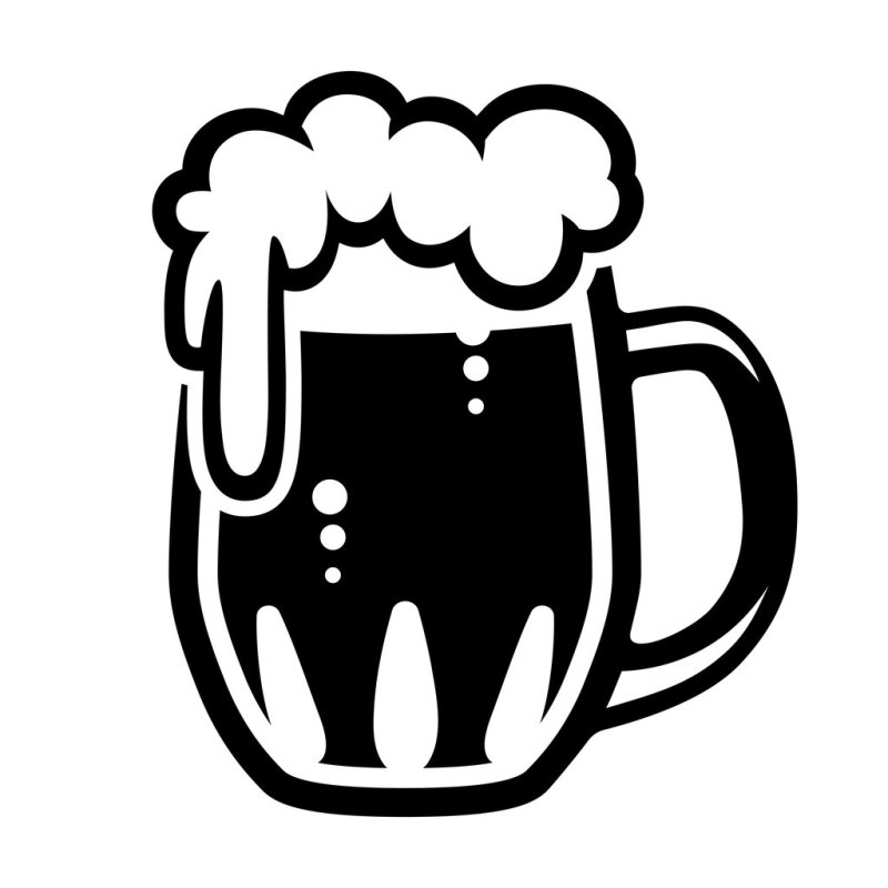 Трафарет кружки пива
